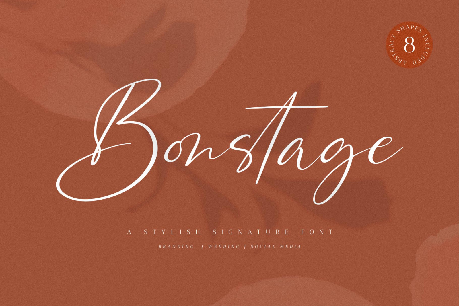 Bonstage Font + Abstract Shapes