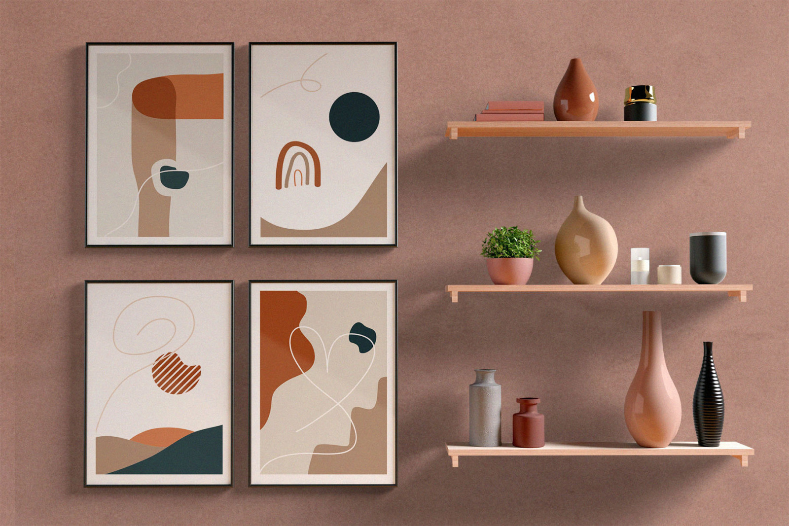 Bonstage Font + Abstract Shapes Bonstage Font + Abstract Shapes