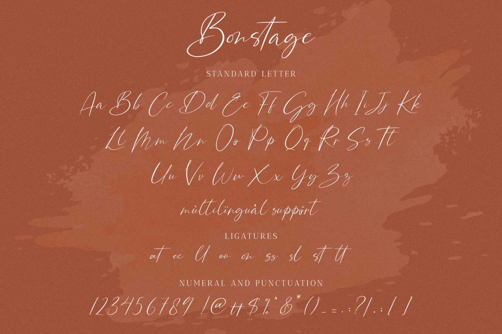 Bonstage Font + Abstract Shapes