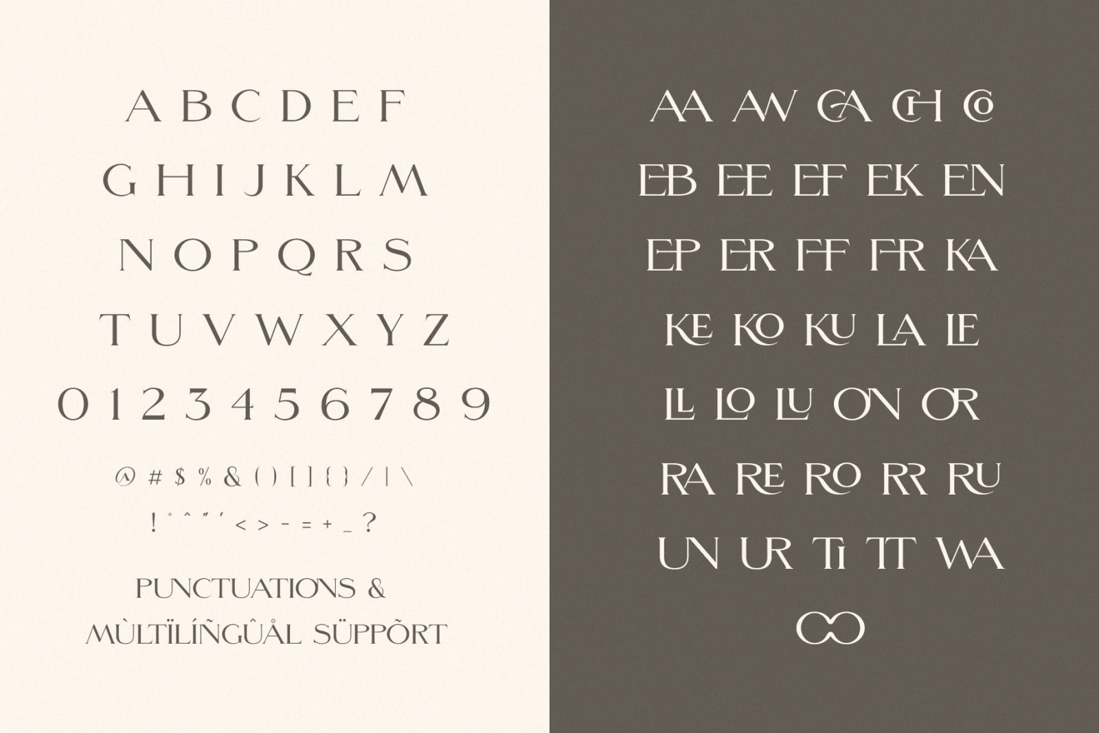 Morefren - Serif Ligature Font