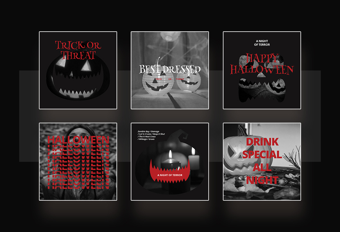 Halloween Party Instagram Post & Story Template Halloween Party Instagram Post & Story Template