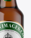 Amber Glass Beer Bottle Mockup