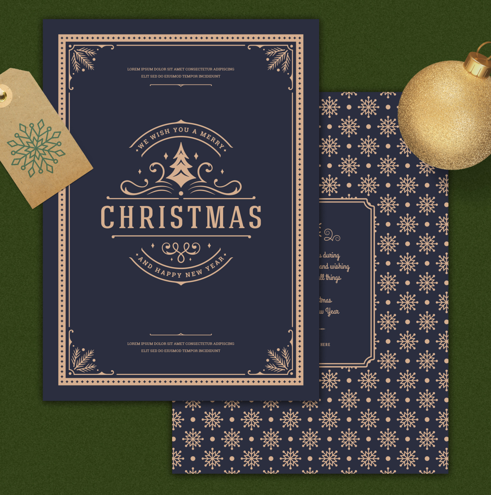 5 Christmas Greeting Cards 5 Christmas Greeting Cards