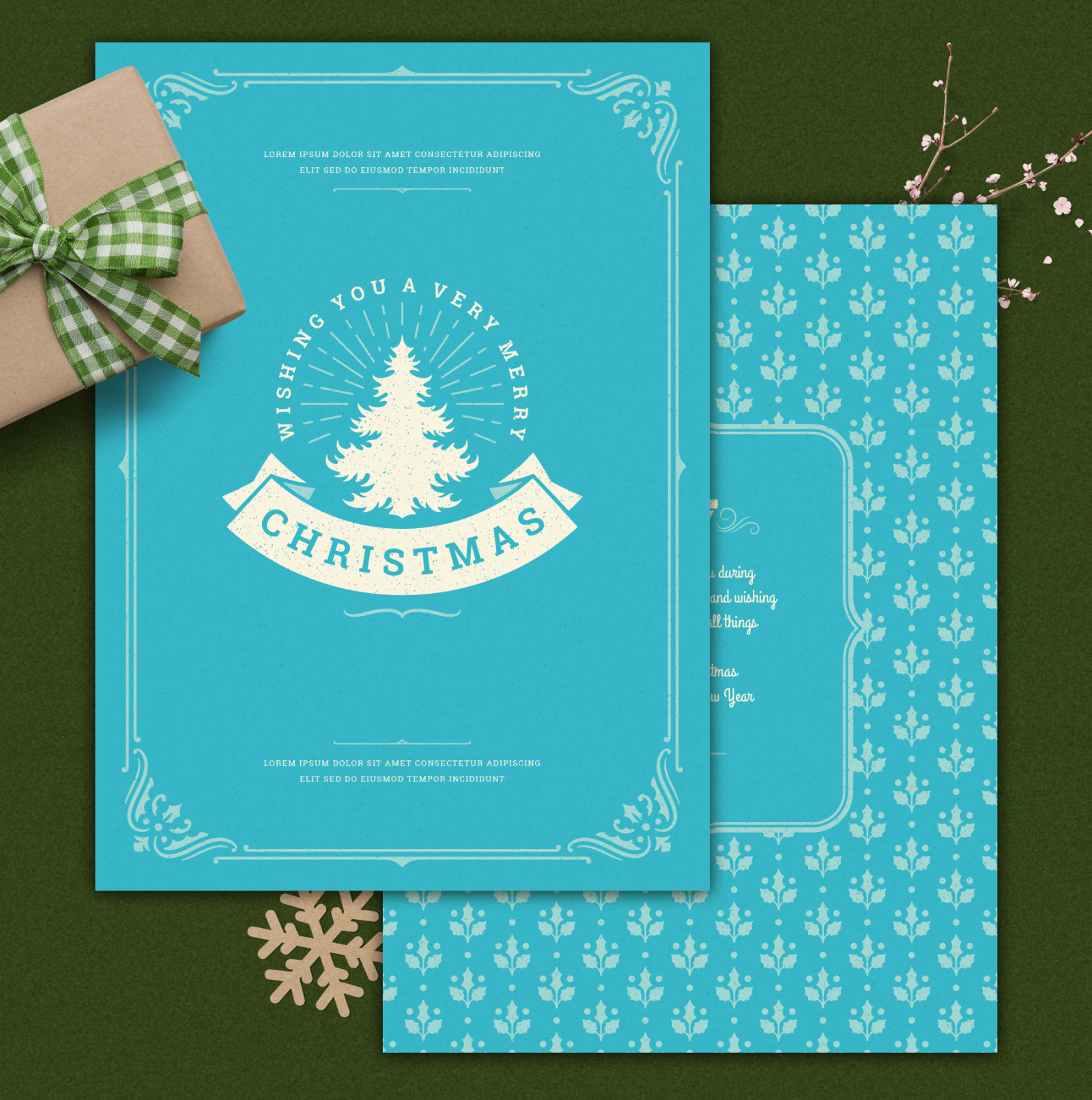 5 Christmas Greeting Cards 5 Christmas Greeting Cards