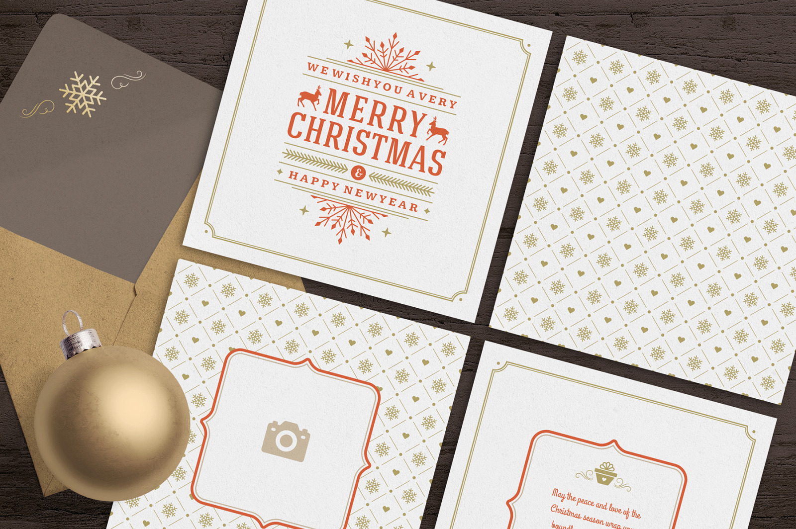 5 Christmas greeting cards