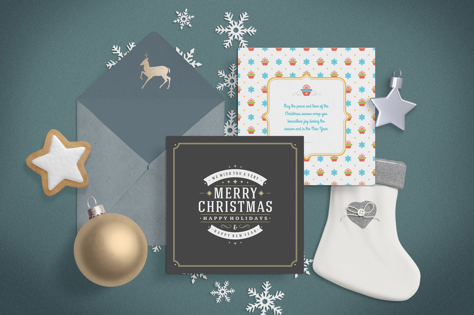 5 Christmas greeting cards