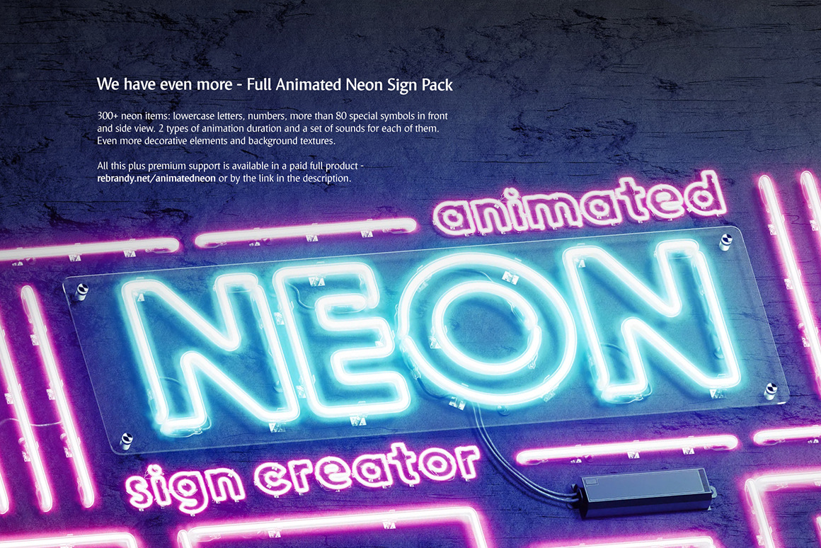 Animated Neon Font