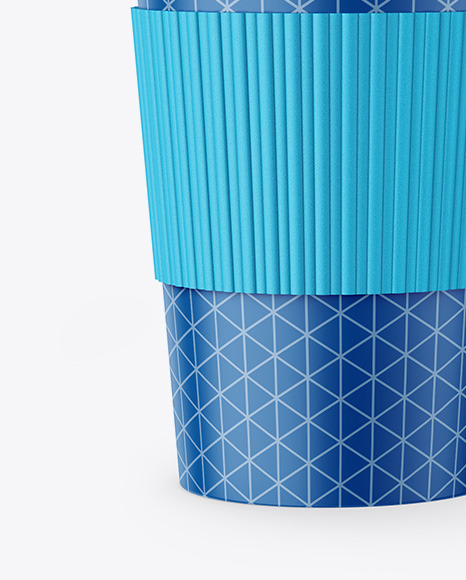 Metallic Stand-Up Bag with Coffee Cup Mockup