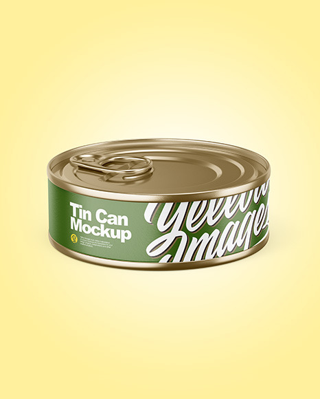 Tin Can With Pull Tab Mockup