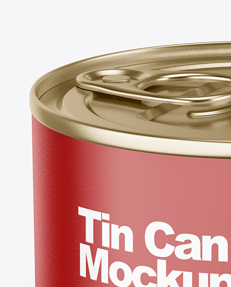 Tin Can With Pull Tab Mockup