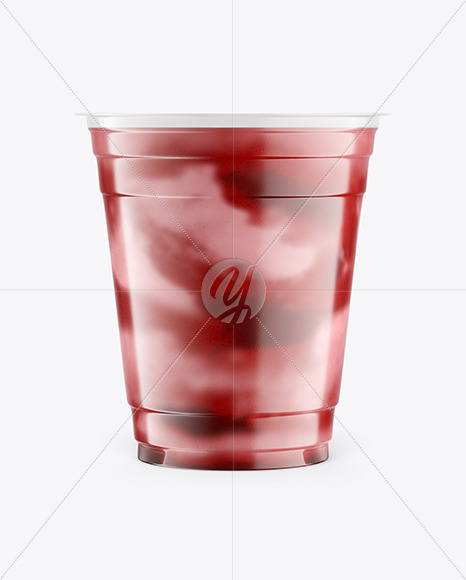 Cup With Strawberry Frappuccino Mockup