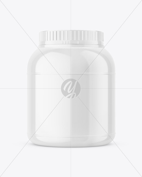 Glossy Protein Jar Mockup