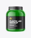 Glossy Protein Jar Mockup