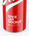 Glossy Spice Jar Mockup