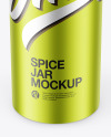 Matte Metallic Spice Jar Mockup