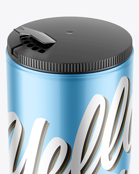 Glossy Metallic Spice Jar Mockup