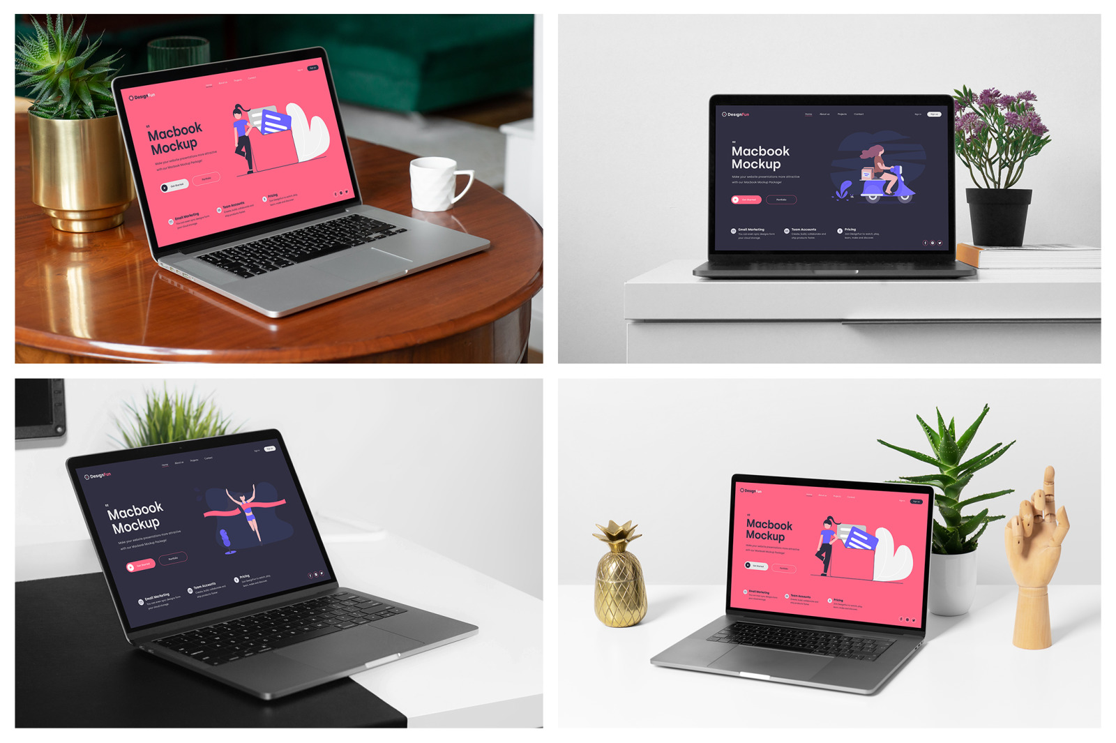 Macbook Pro Mockups - Workspace Mockup