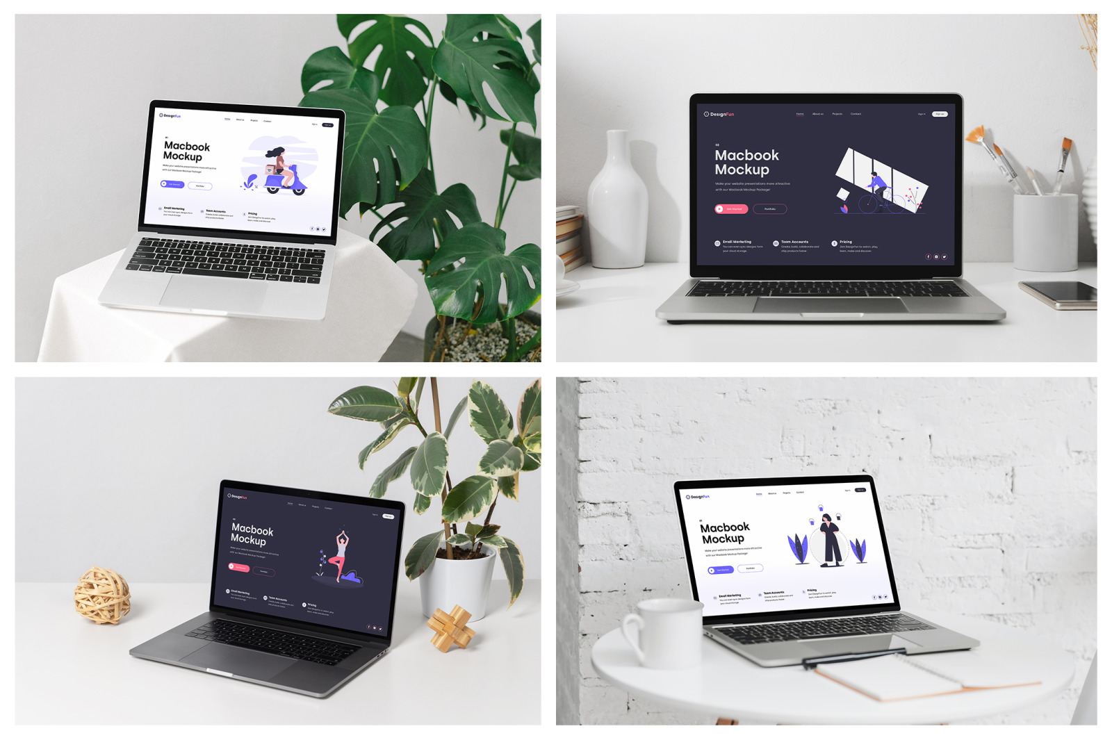 Macbook Pro Mockups - Workspace Mockup