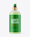 Frosted Liquid Soap Bottle with Pump Mockup