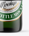 Green Glass Beer Bottle Mockup