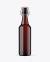 Dark Amber Glass Beer Bottle Mockup