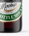 Dark Amber Glass Beer Bottle Mockup