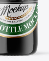 Amber Glass Dark Beer Bottle Mockup