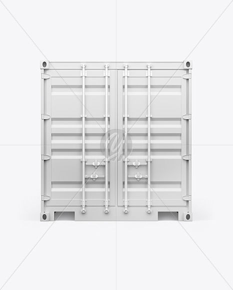 Shipping Container Mockup - Front View