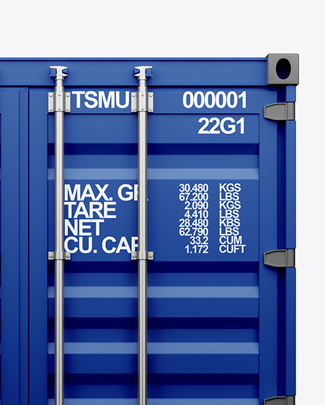 Shipping Container Mockup - Front View