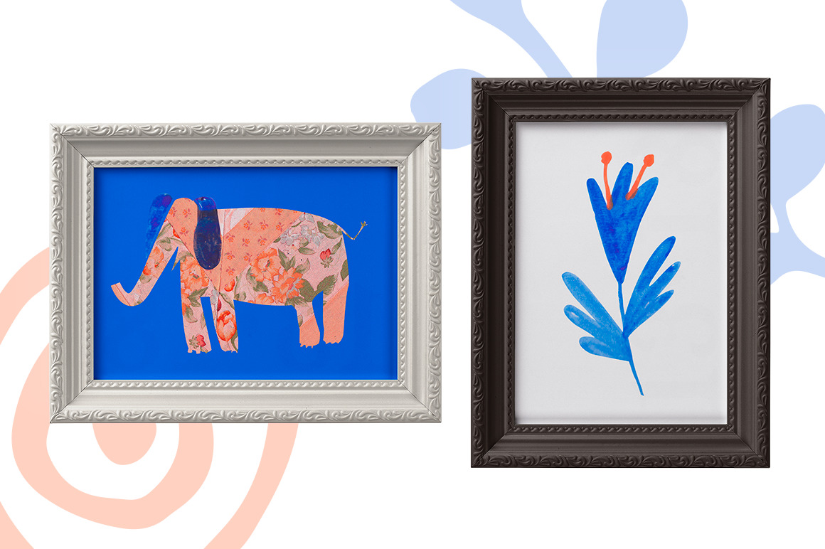 Cute Animals on wild textures Cute Animals on wild textures