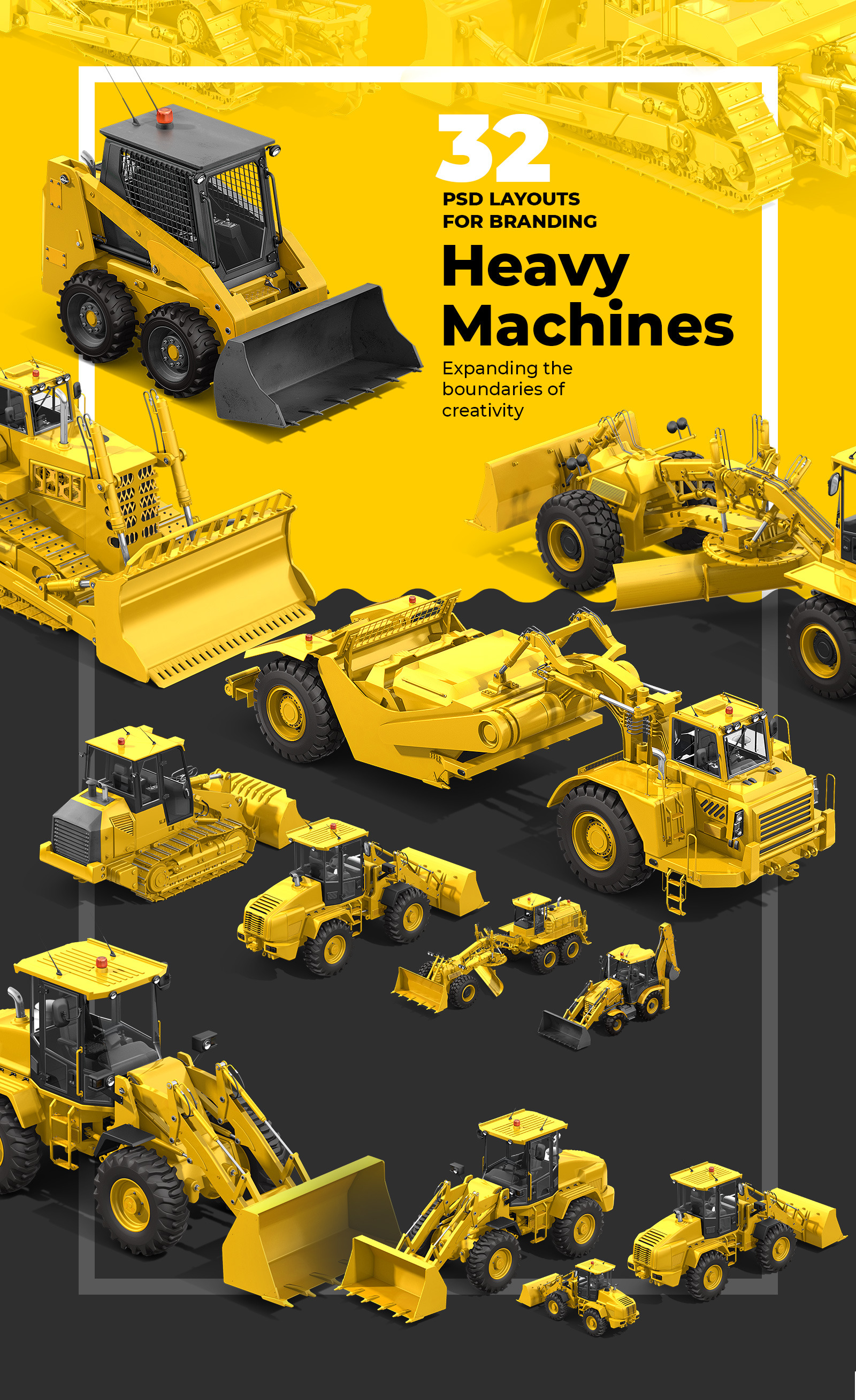 PSD Heavy Machines Mockup 360 PRO #02 PSD Heavy Machines Mockup 360 PRO #02