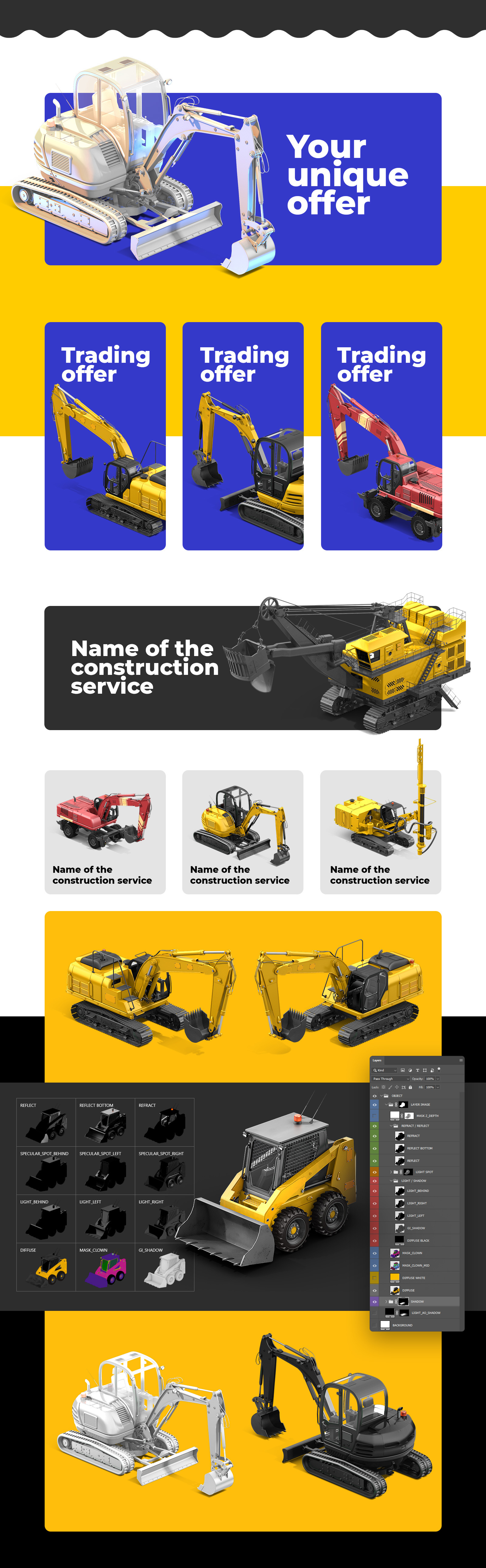 PSD Heavy Machines Mockup 360 PRO #03 PSD Heavy Machines Mockup 360 PRO #03