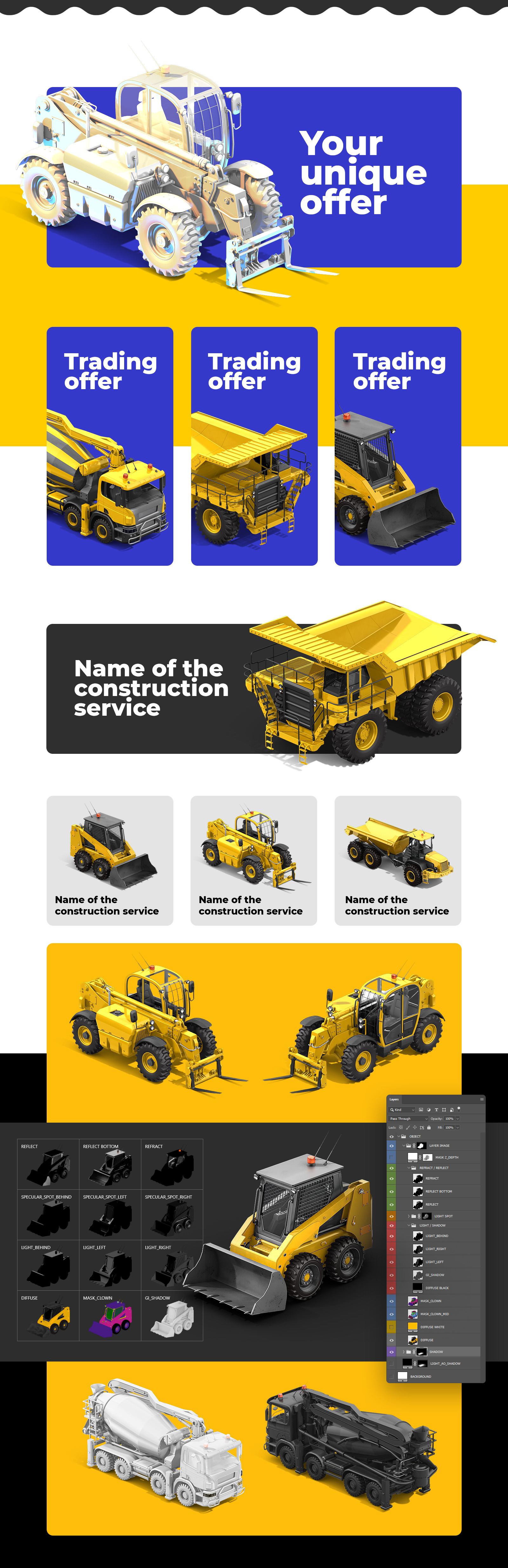 PSD Heavy Machines Mockup 360 PRO #04 PSD Heavy Machines Mockup 360 PRO #04