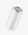 Metallic Drink Can w/ Matte Finish Mockup