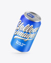 Metallic Drink Can w/ Matte Finish Mockup