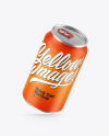 Metallic Drink Can w/ Matte Finish Mockup