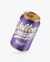 Metallic Drink Can w/ Matte Finish Mockup