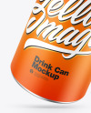 Metallic Drink Can w/ Matte Finish Mockup