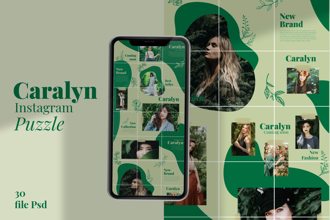 Caralyne Instagram Puzzle Template