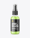 Clear Glass Spray Bottle Mockup