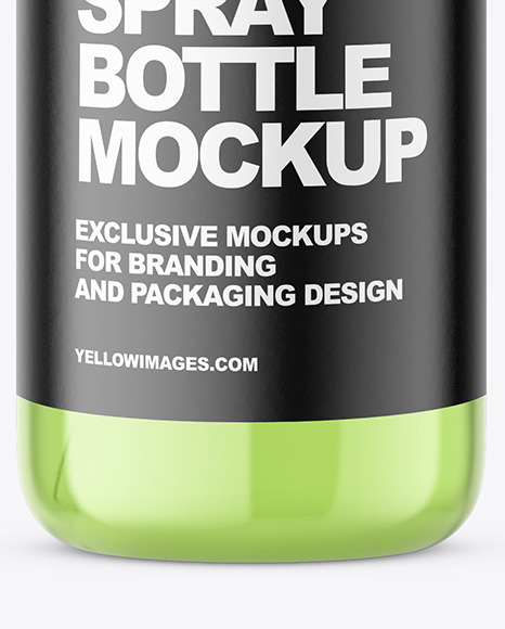 Clear Glass Spray Bottle Mockup