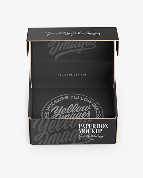 Opened Paper Box Mockup