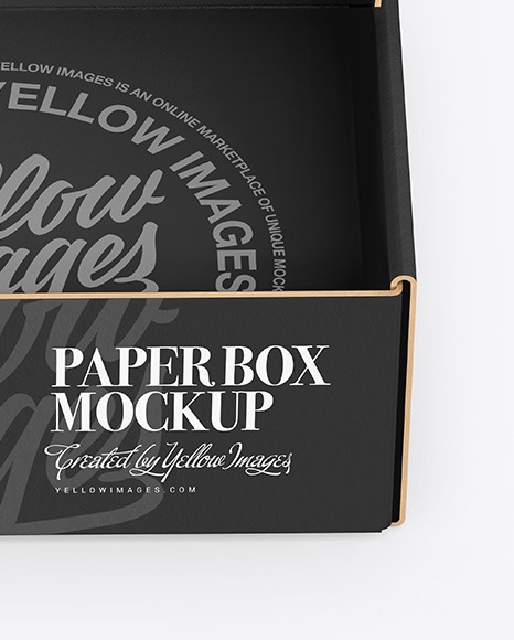 Opened Paper Box Mockup