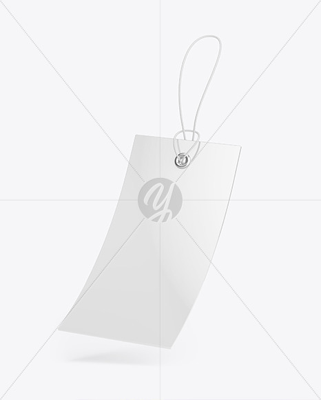 Glossy Hang Tag Label Mockup