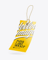 Glossy Hang Tag Label Mockup