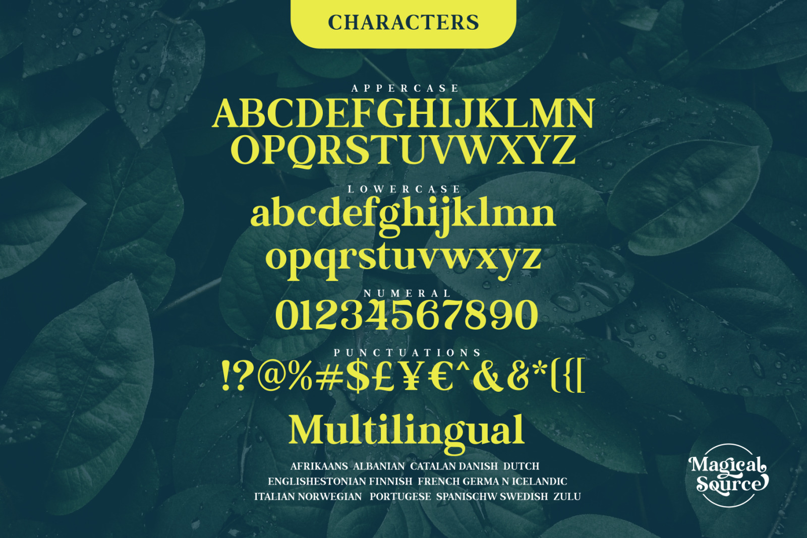 Magical Source - Stylish serif font Magical Source - Stylish serif font