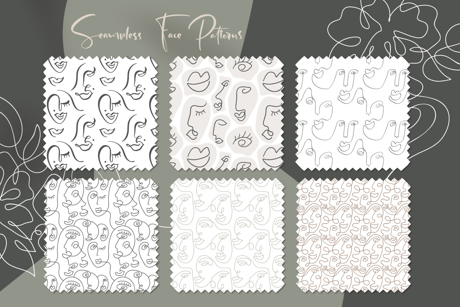 Abstract Line Art Faces Abstract Line Art Faces