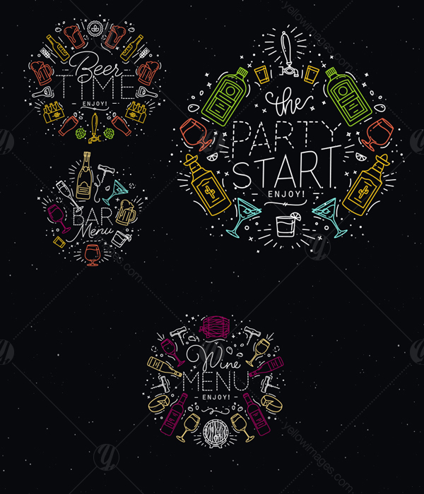 Alcohol icons Alcohol icons