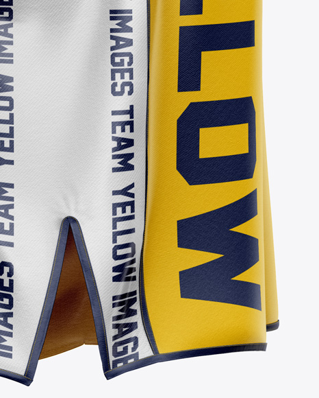 Two Panel Boxing Shorts Mockup - Side View