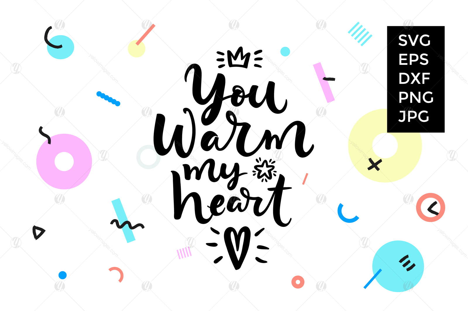 You warm my heart Vector quote